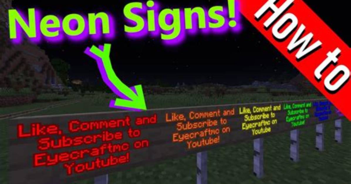 How to Make Glow Signs Minecraft Bedrock