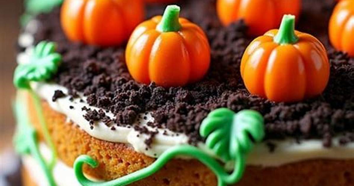 How to Make Halloween Pumpkin Patch Cake