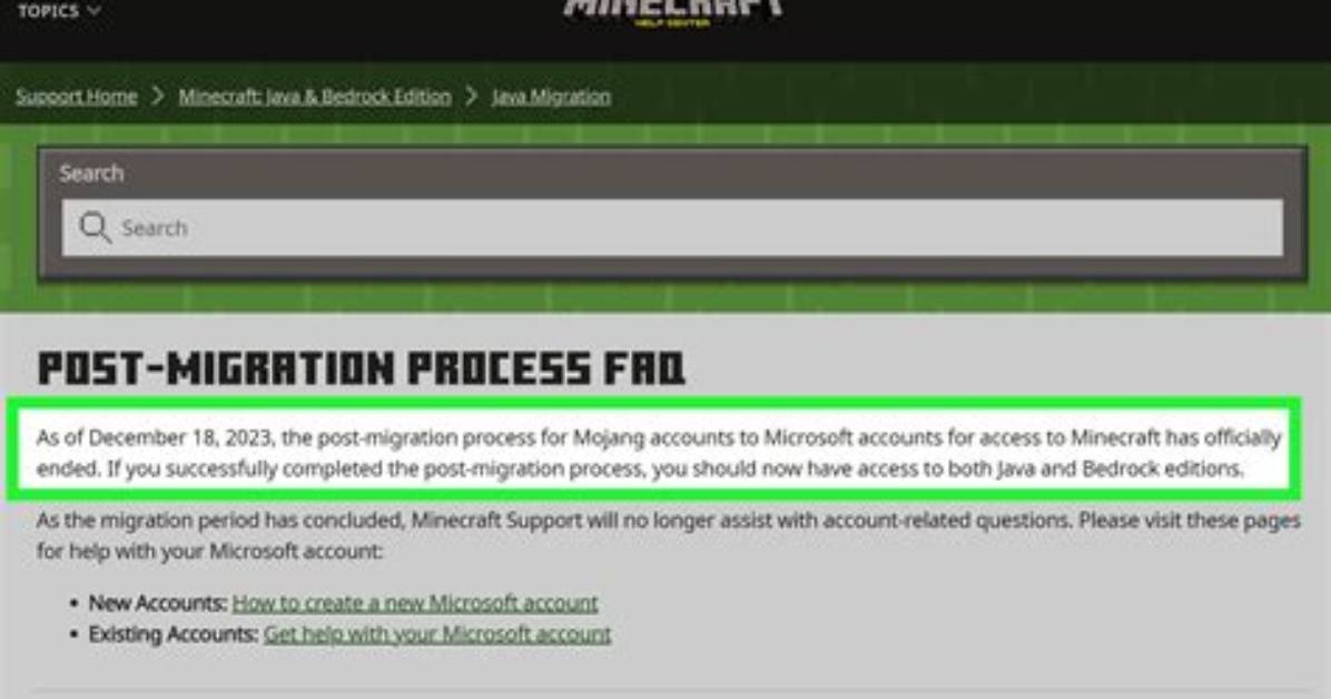 How to Migrate Minecraft Account to Microsoft