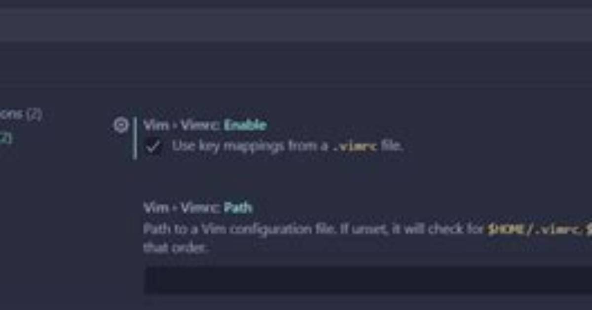 How to Modify/Change the Vimrc File in Vscode?