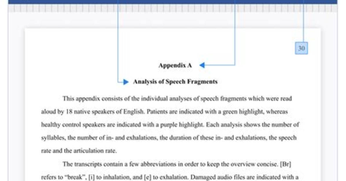 How to Numerate Appendix?