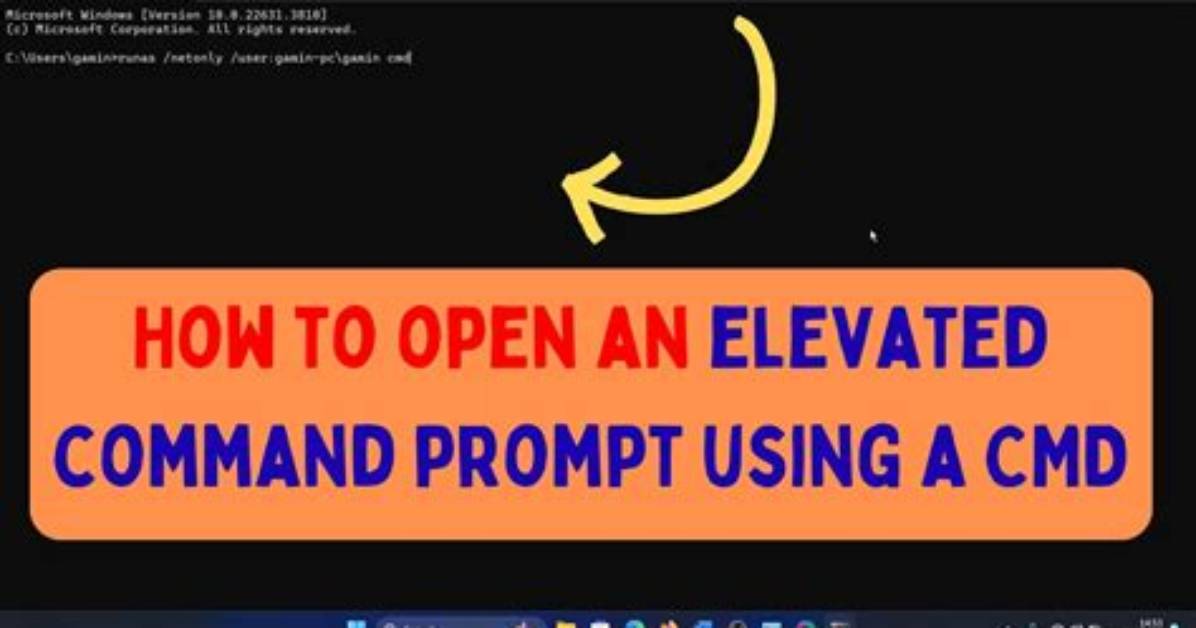 How to Open an Elevated Cmd Using Command Line for Windows?