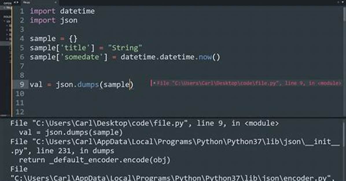How to Overcome "Datetime. Datetime Not Json Serializable"?