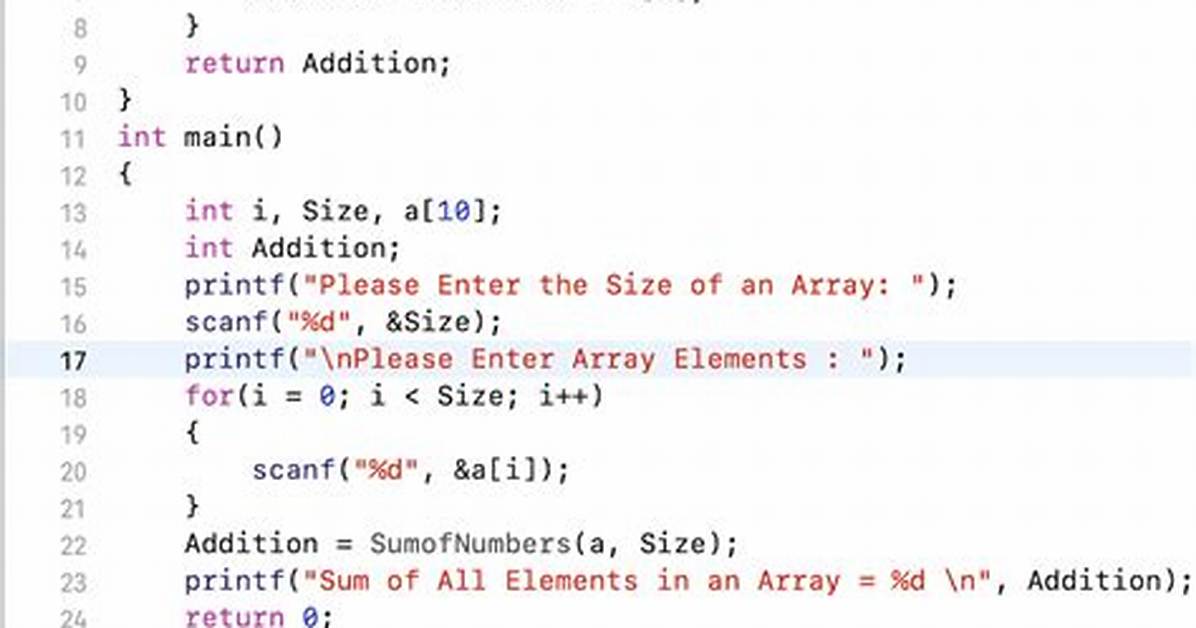 How to Pass an Array as Function Argument?