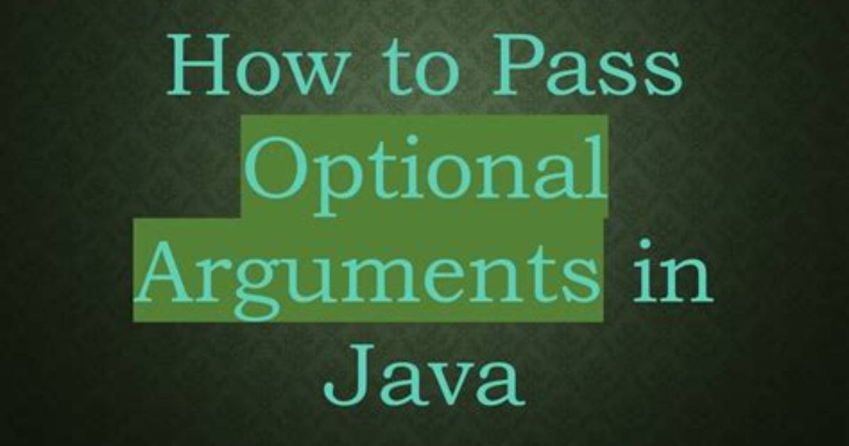 How to Pass Optional Arguments to a Method in C++?