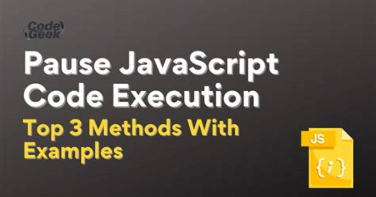 How to Pause Javascript Code Execution for 2 Seconds [Duplicate]