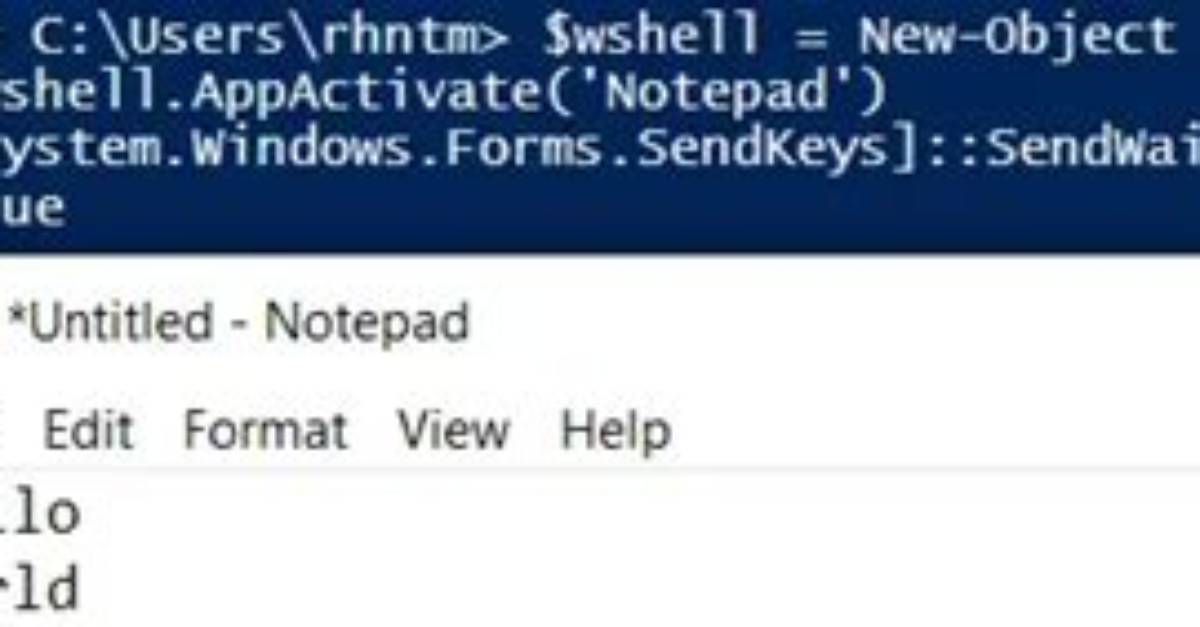 How to Perform Keystroke Inside Powershell?