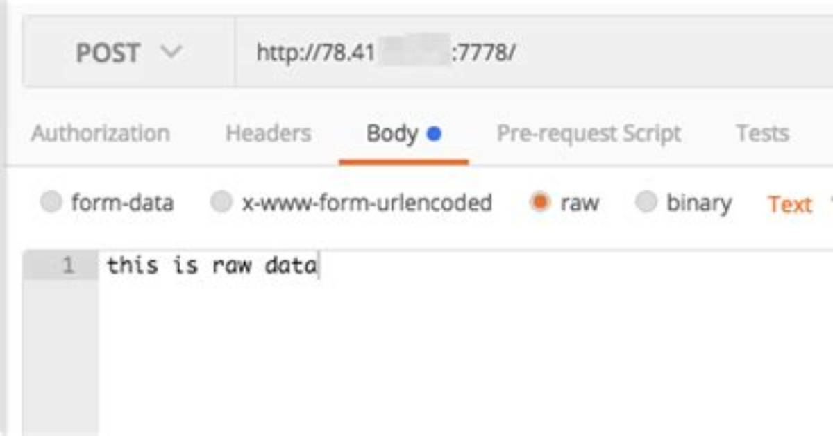 How to Post Raw Body Data with Curl?