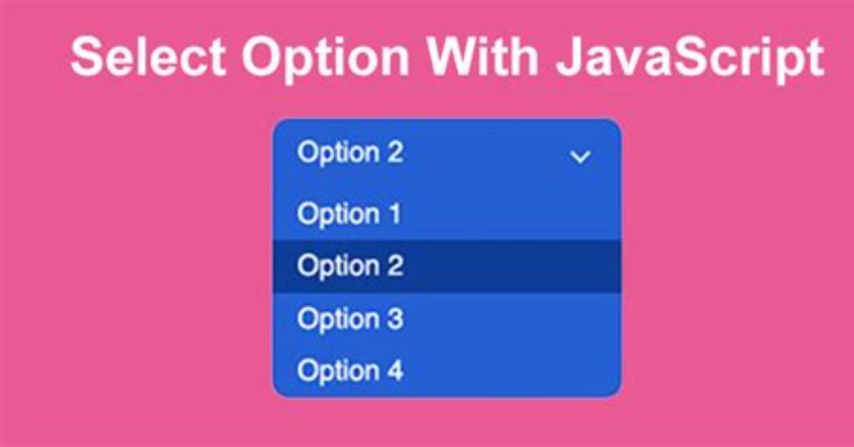 How to Programmatically Change the Selected Option in an Html Select Tag