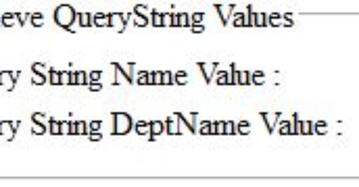 How to Read Values from the Querystring with Asp. Net Core?