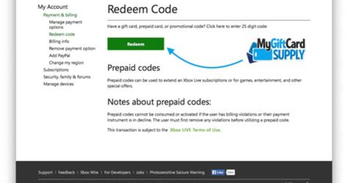 How to Redeem Xbox Live Code