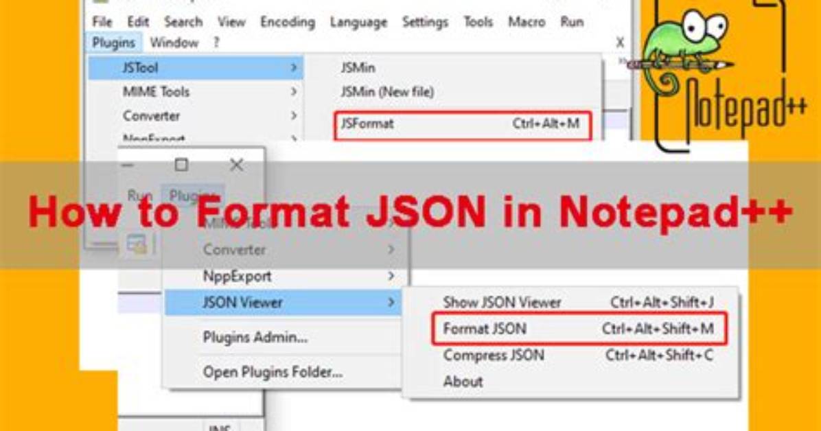 How to Reformat Json in Notepad++?
