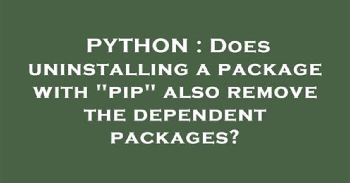 How to Remove a Pip Package Installed with Sudo -H