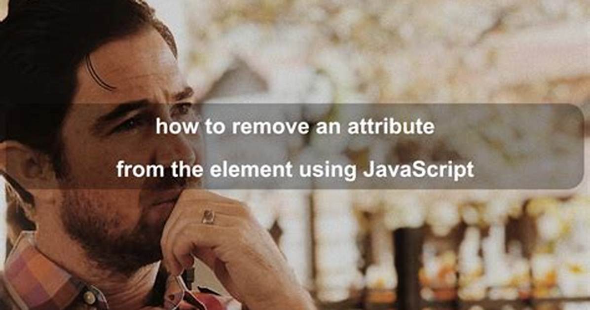 How to Remove an Attribute in D3. Js?