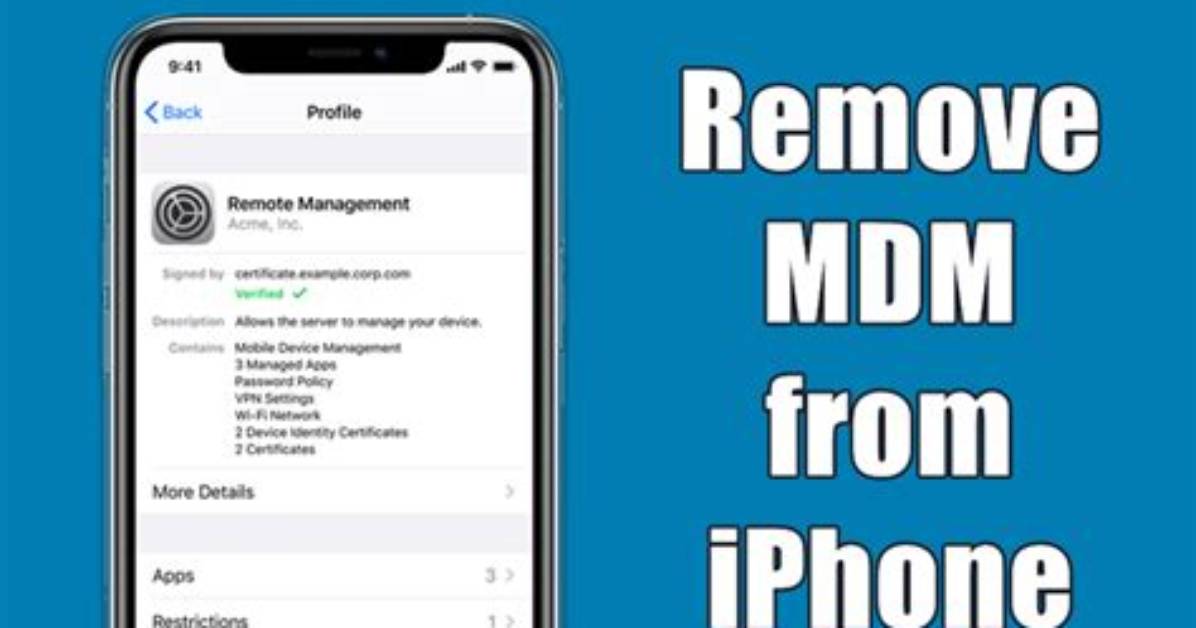 How to Remove Mdm?