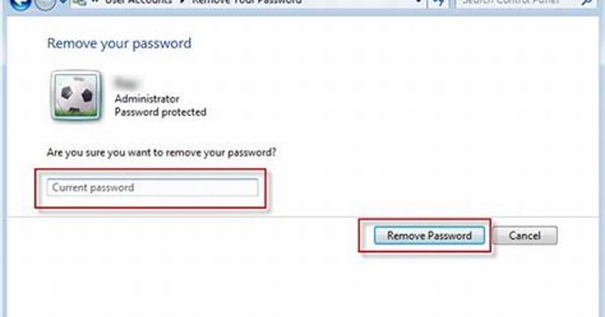 How to Remove Password from Windows 7?