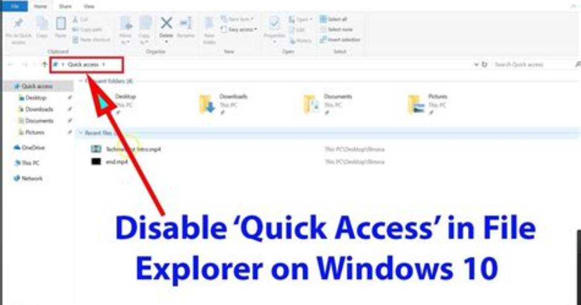 How to Remove Quick Access Windows 10?
