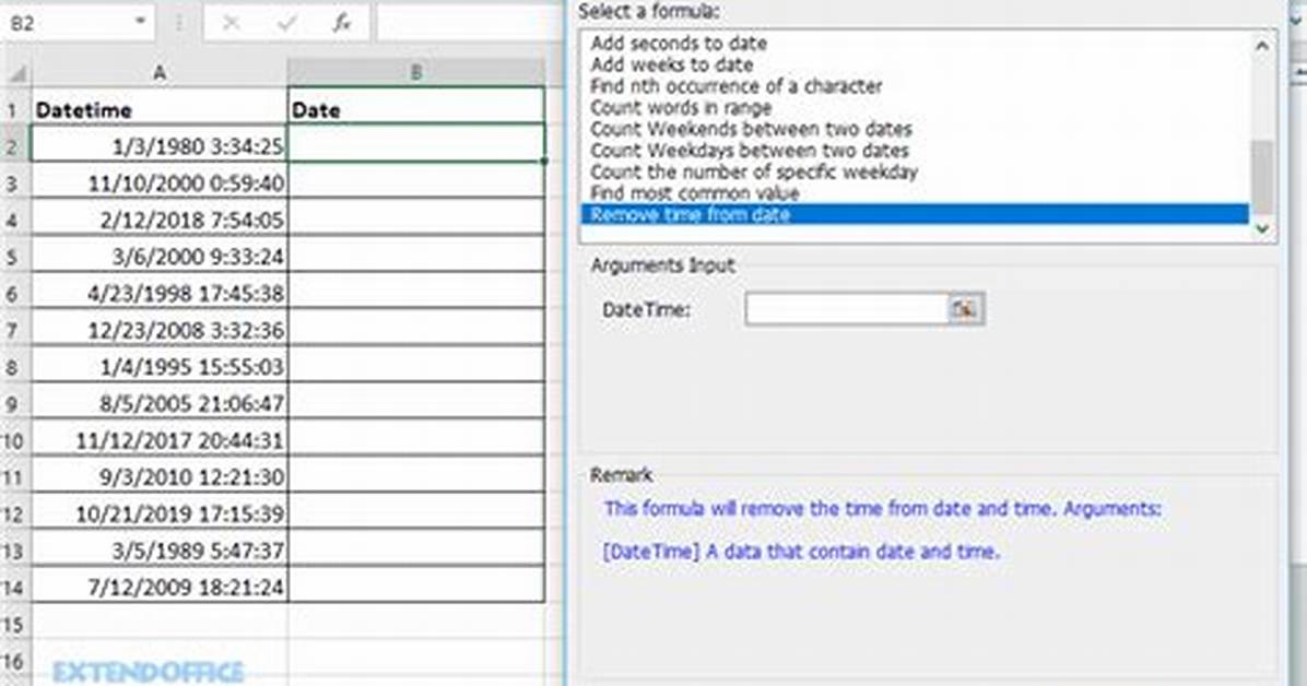 How to Remove Time from Datetime