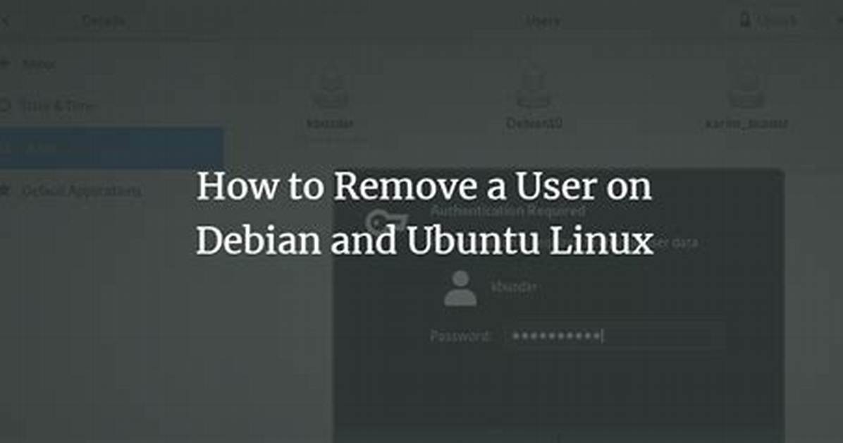 How to Remove User in Linux