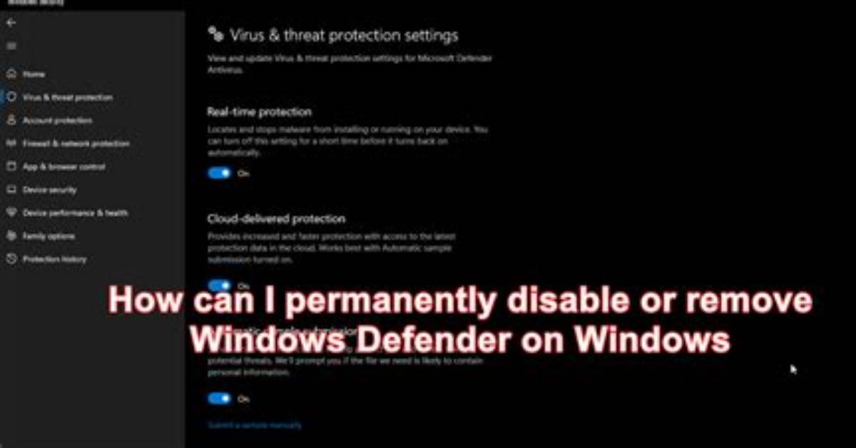 How to Remove Windows Defender?