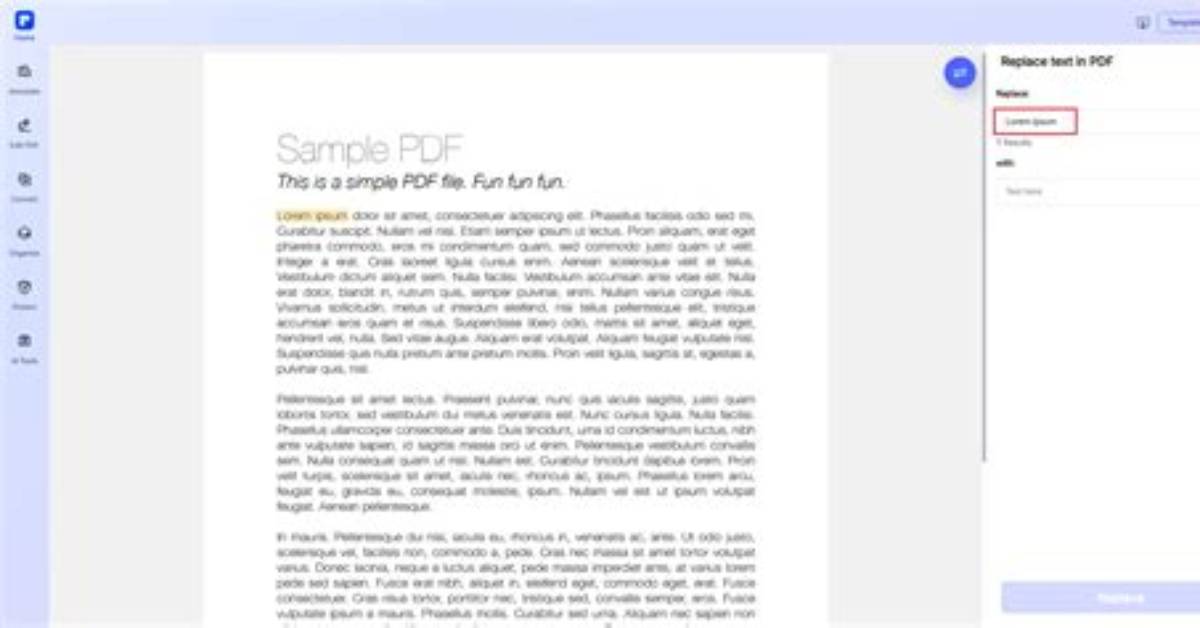 How to Replace Text in a Pdf with C#?