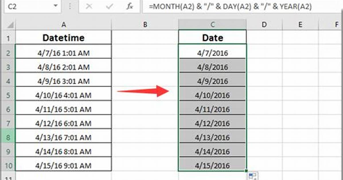 How to Represent a Datetime in Excel