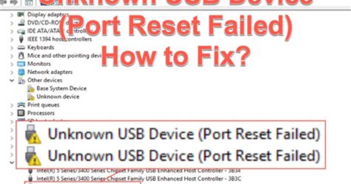 How to Reset a Usb Device After Improper Shutdown(Device No Longer Visible) Without Unplugging
