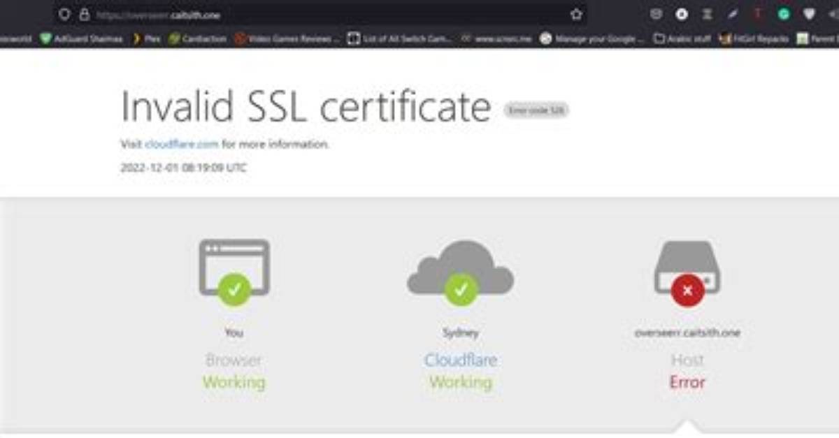 How to Resolve Cloudflare Invalid Ssl (Error526)?