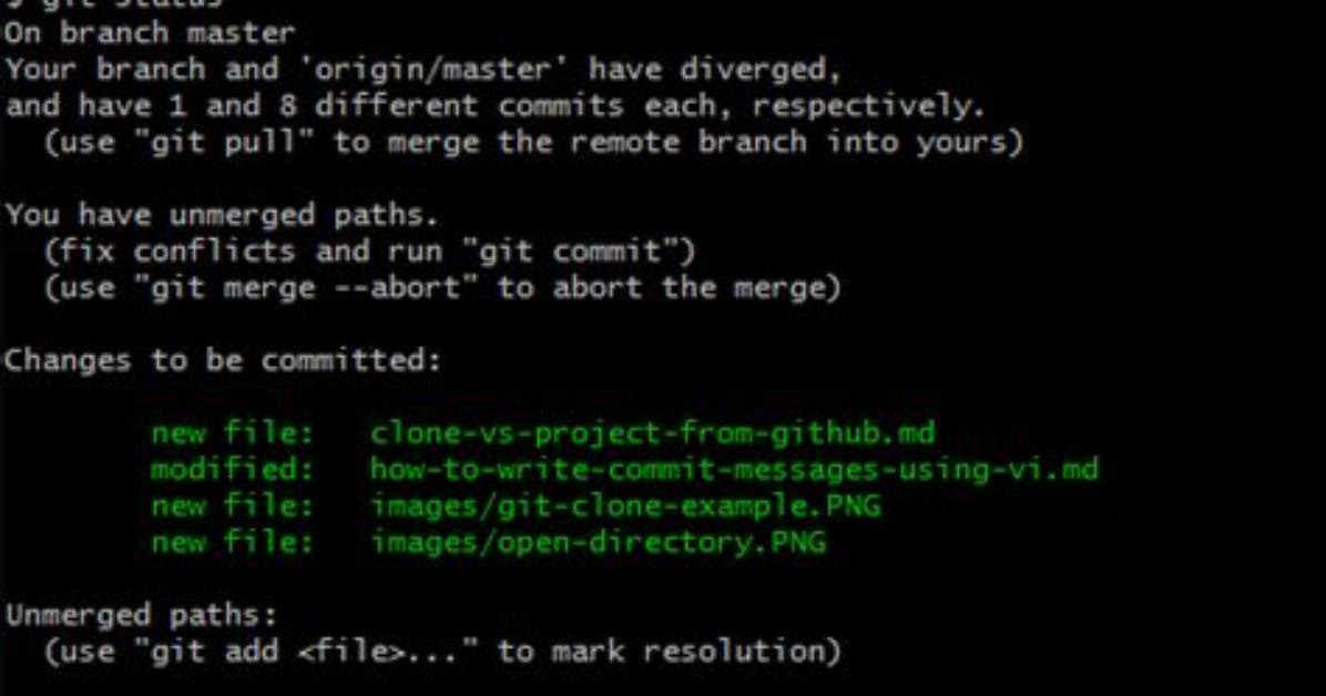 How to Resolve Git Status "Unmerged Paths:"?