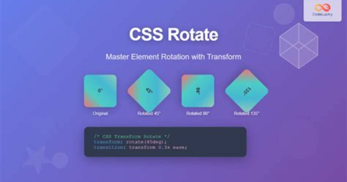 How to Rotate Image with Css Only?