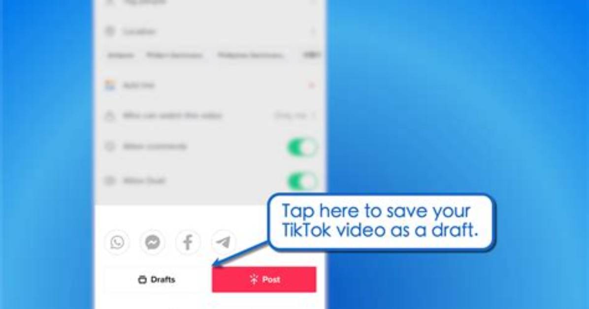 How to Save a Draft on Tiktok