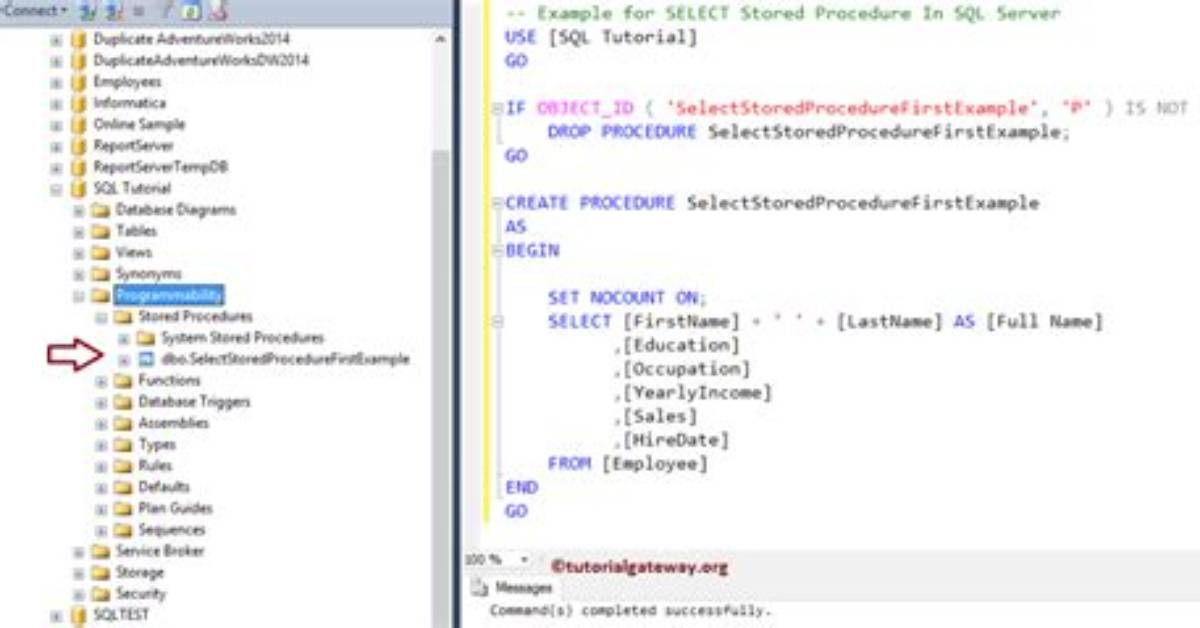 How to Select from Stored Procedure