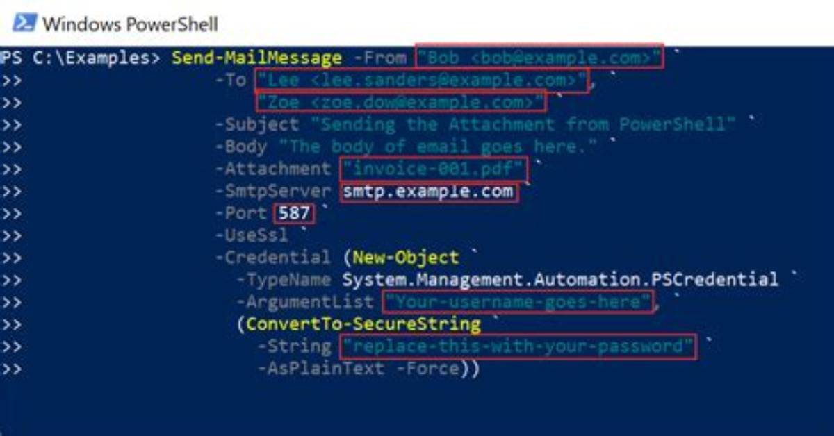 How to Send Email with Powershell