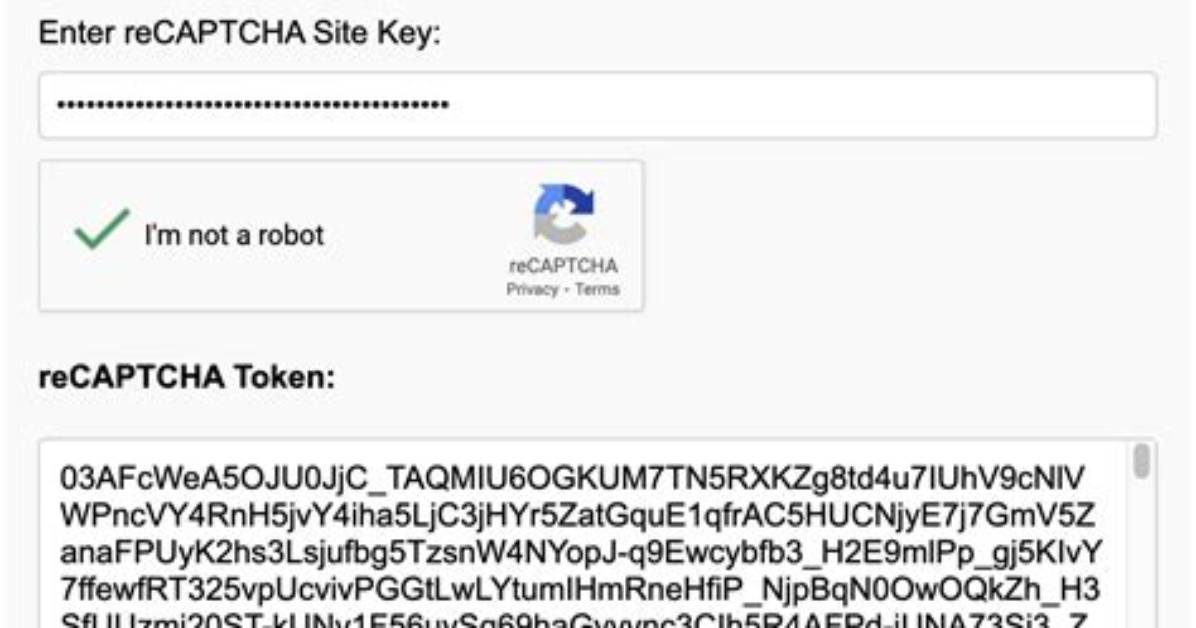 How to Send Recaptcha Token in Post Request (Python)