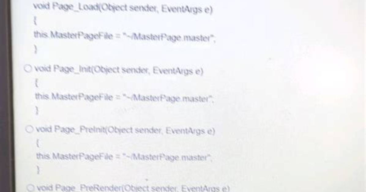 How to Set Master Page Dynamically?