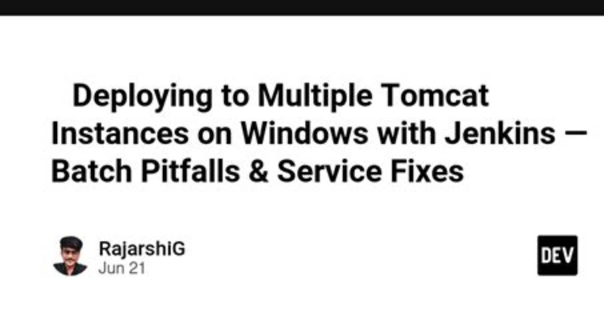 How to Set up Multiple Tomcat Instances?