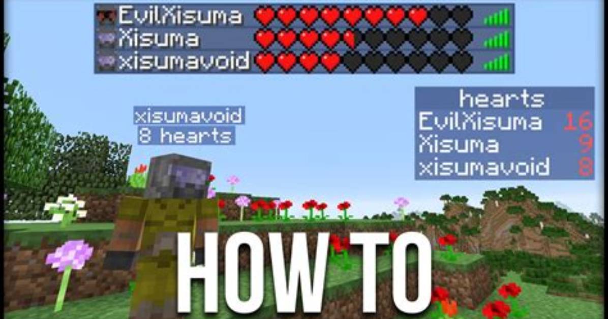 How to Show Hearts in Tab Minecraft