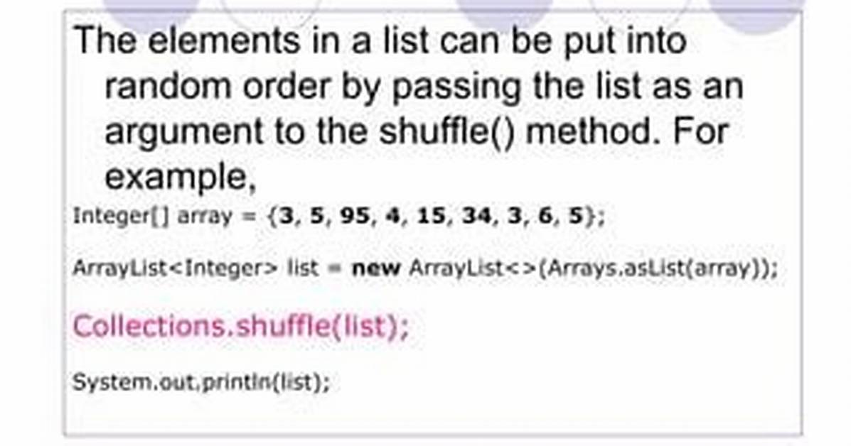 How to Shuffle an Arraylist [Duplicate]
