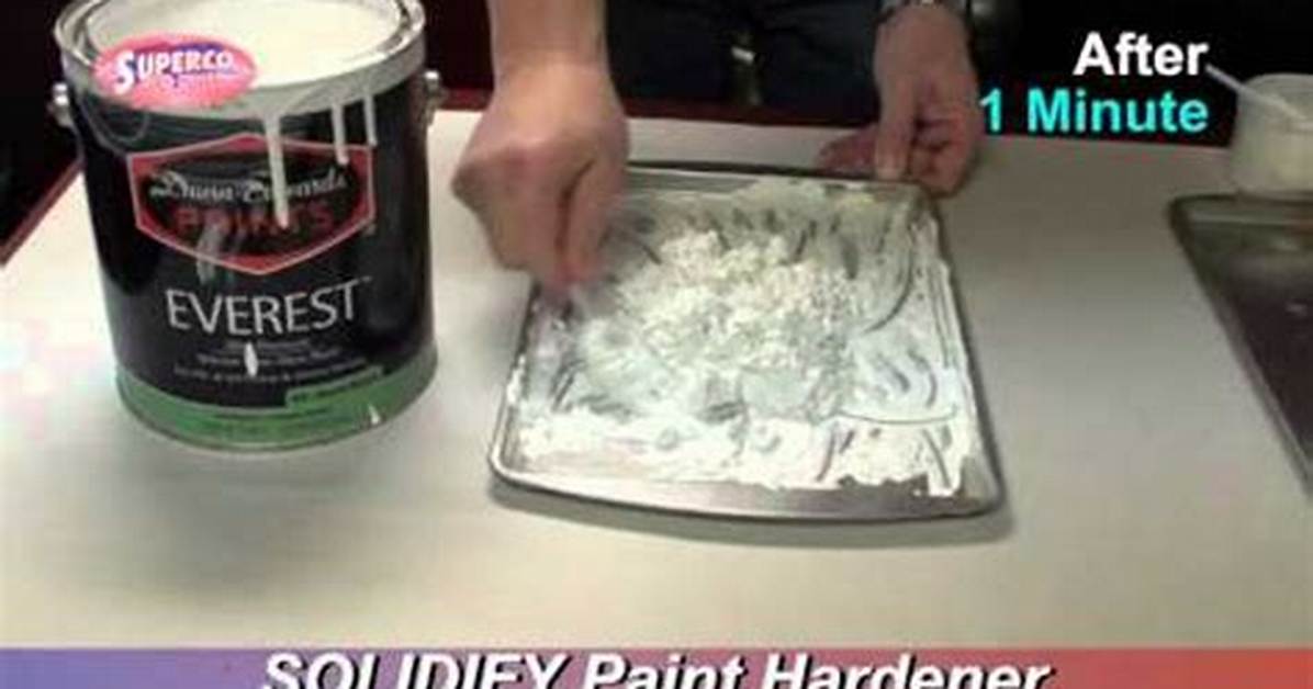 How to Solidify Paint?