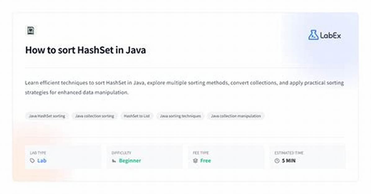 How to Sort a Hashset?