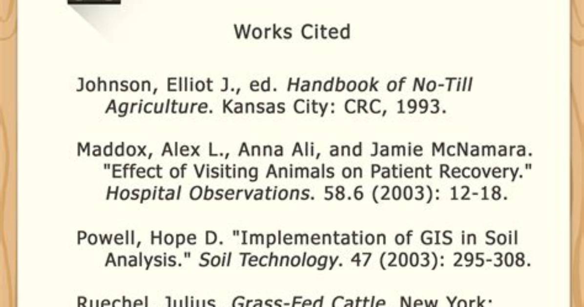 How to Sources Cited?
