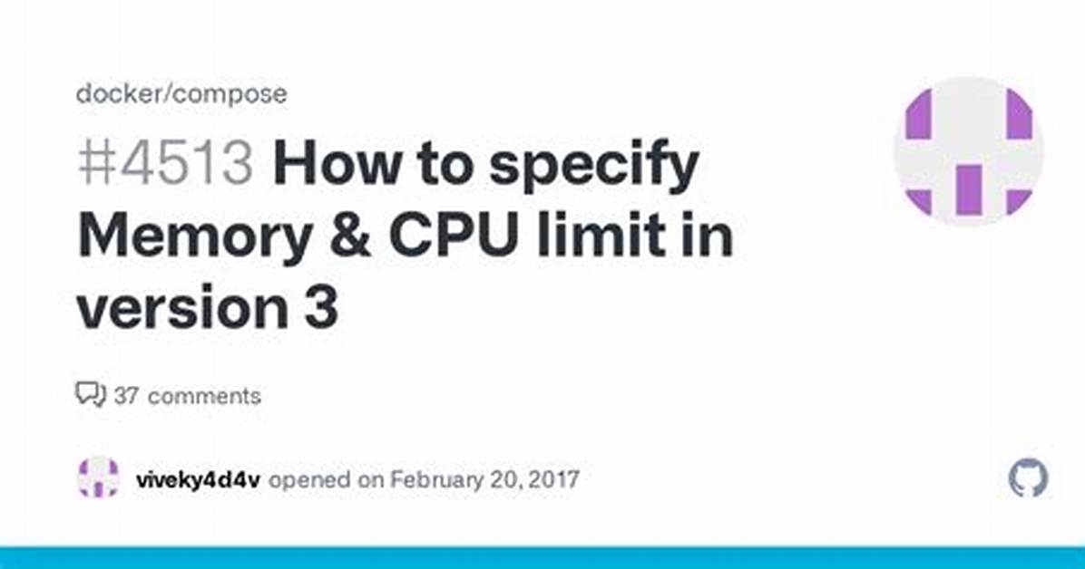 How to Specify Memory & Cpu Limit in Docker Compose Version 3