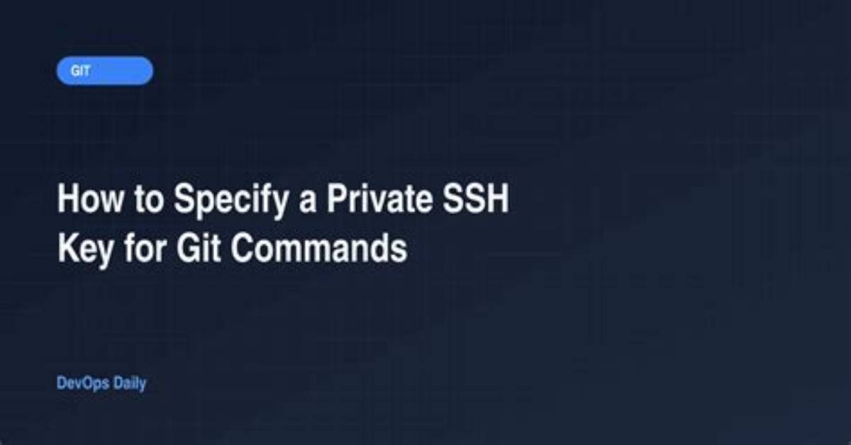 How to Specify the Private Ssh-Key to Use When Executing Shell Command on Git?