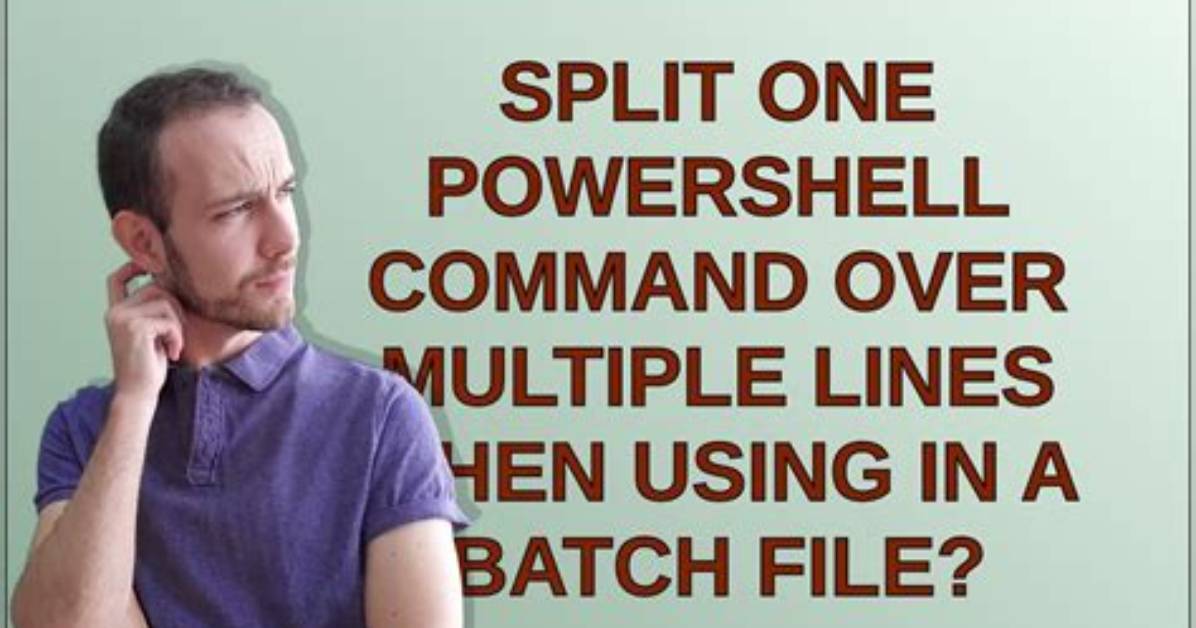 How to Split Long Commands over Multiple Lines in Powershell
