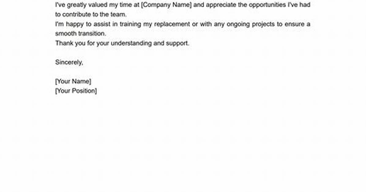 How to Start a Two Week Notice Letter?