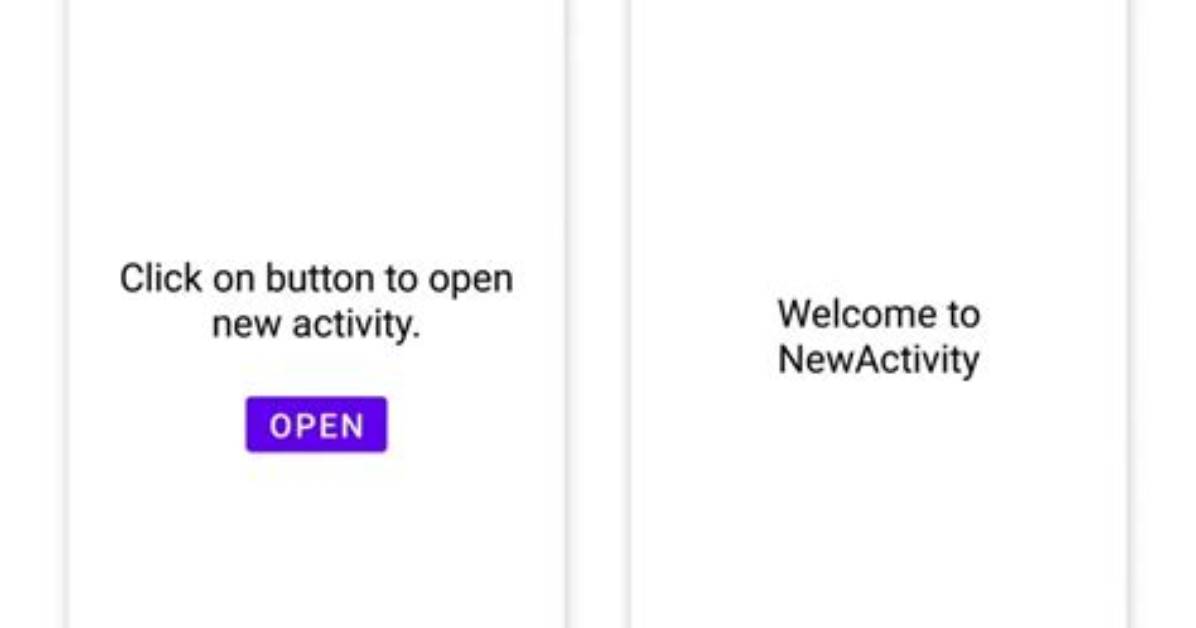 How to Start New Activity on Button Click