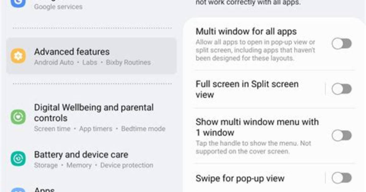 How to Stop Apps Opening in Split Screen