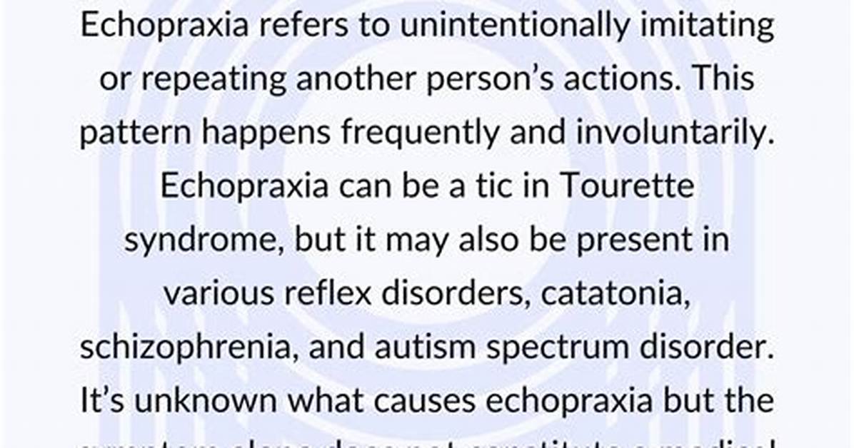 How to Stop Echopraxia?