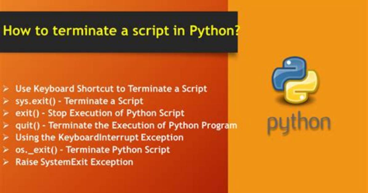 How to Stop/Terminate a Python Script from Running?