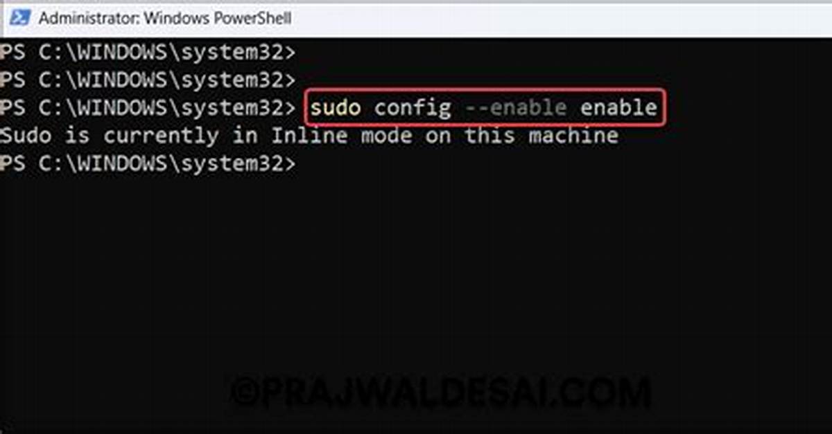 How to Sudo on Powershell on Windows
